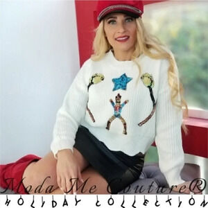 HOLIDAY COLLECTION Christmas Sweater Sequins